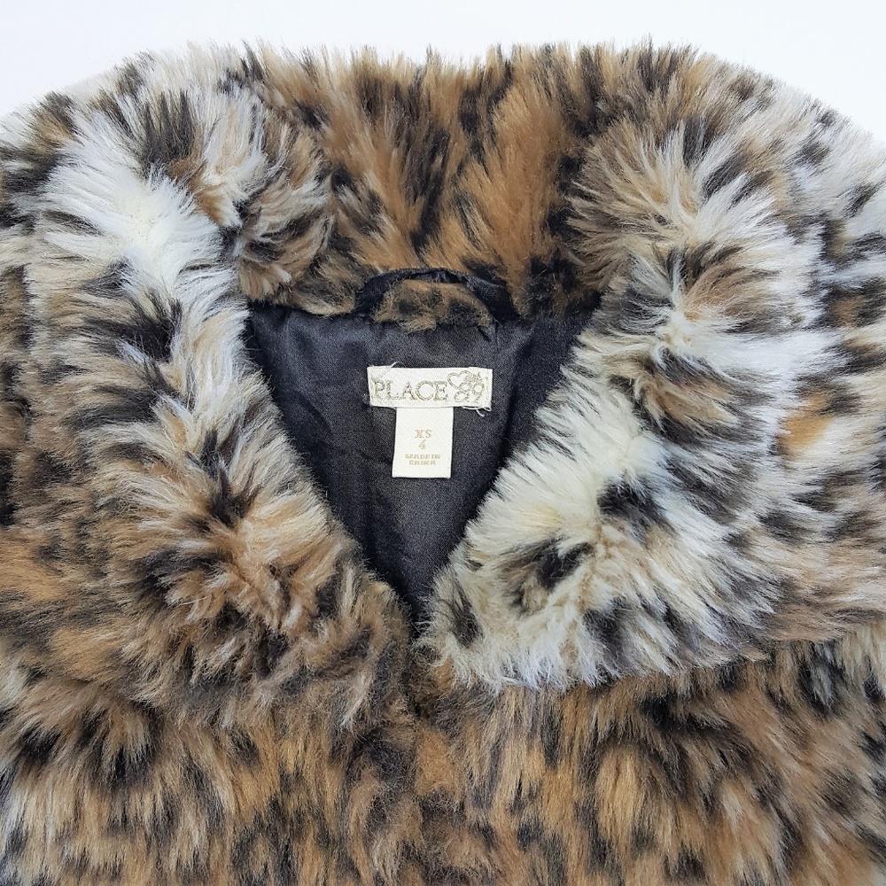 TCP Cropped Faux Fur Leopard Jacket - Sz XS (4) - Picture 4 of 6